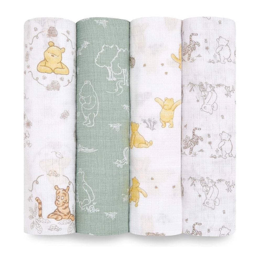 aiden + anais Disney Winnie the Pooh muslin swaddle blankets